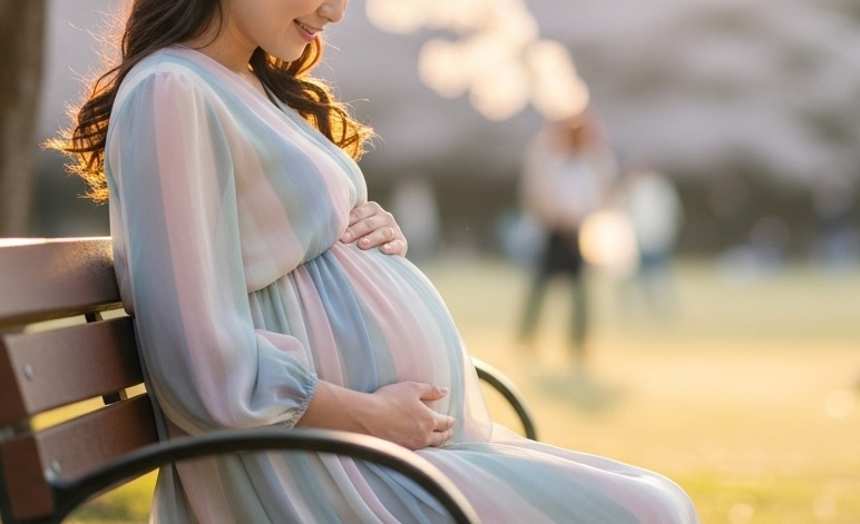 妊娠している女性