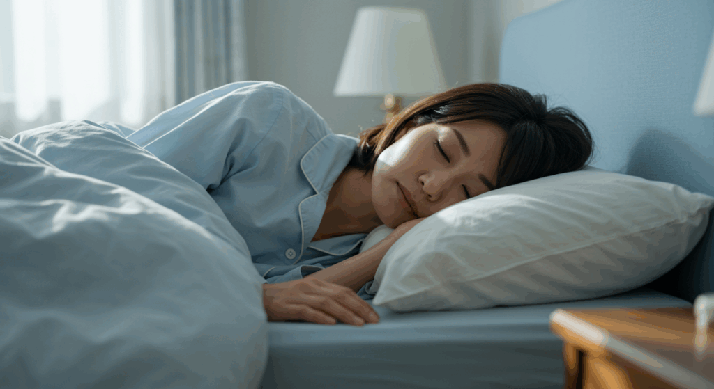 よく眠っている女性