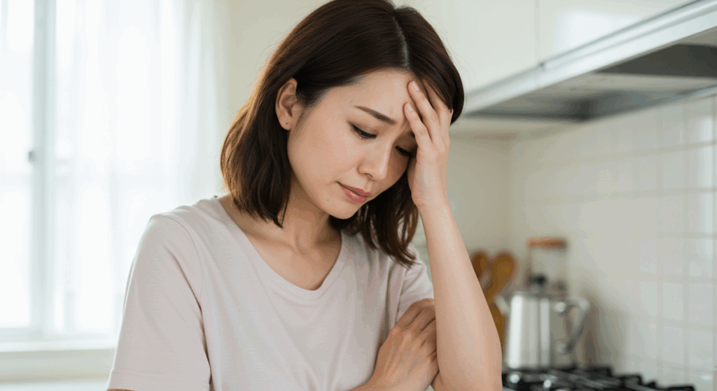 体調不良の主婦