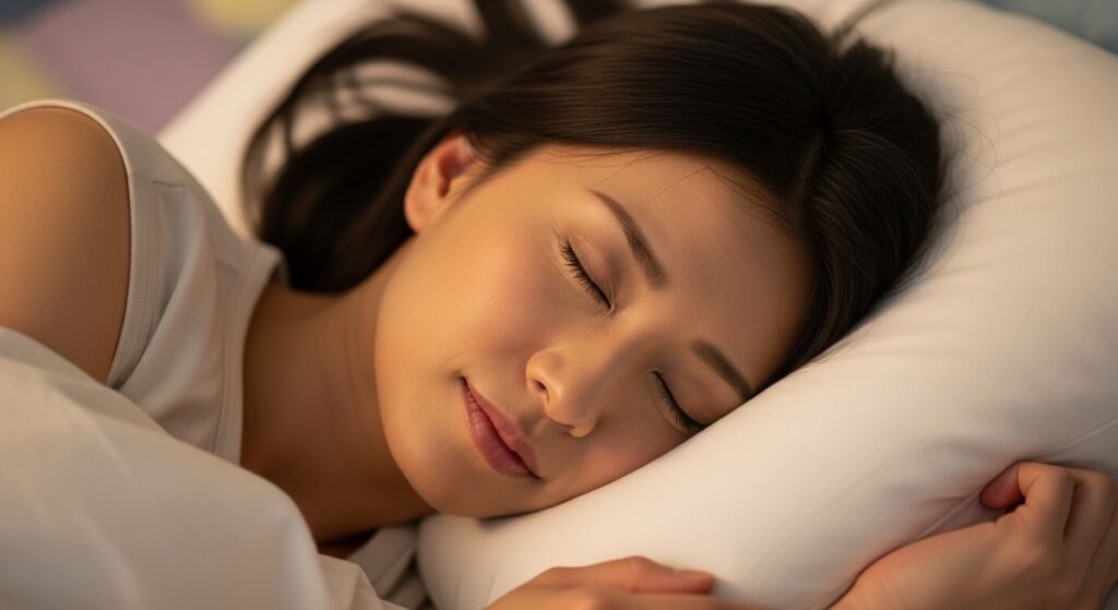 ぐっすり眠る女性