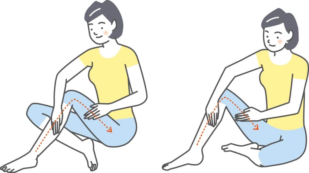 内もも外もも流し