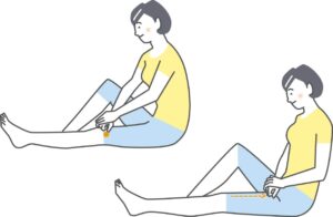 太もものマッサージ