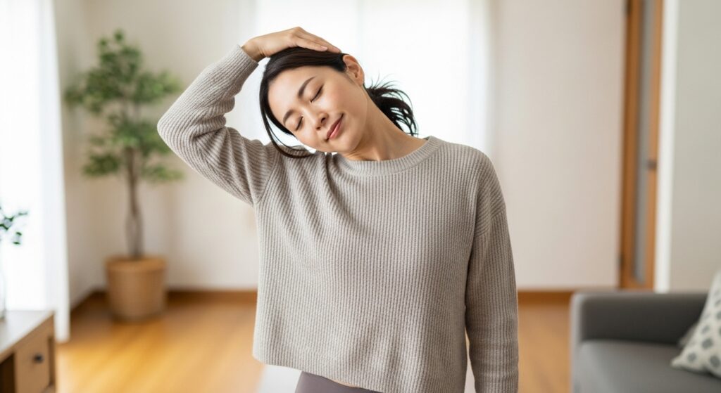 首のストレッチ