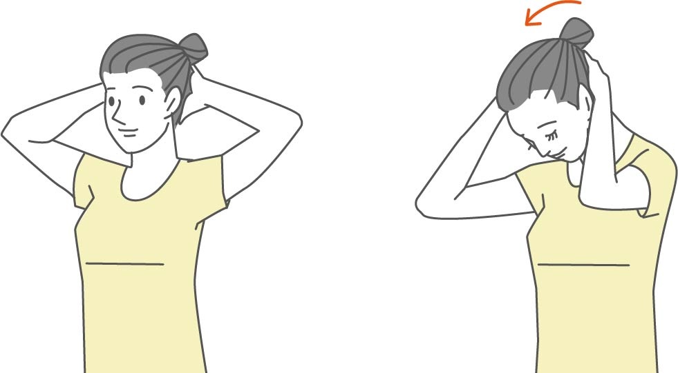 首の後ろのストレッチ